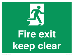Fire exit keep clear